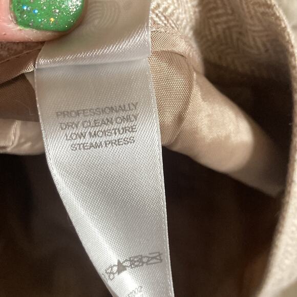 Liz Claiborne Cream Wool Blend Trousers, Size 10 - Picture 7 of 7